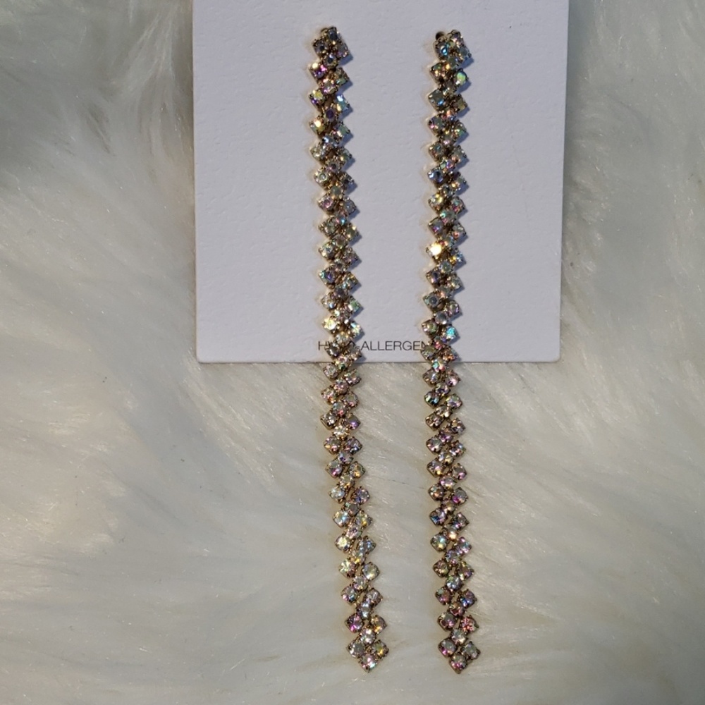 Women's long shiny earrings new